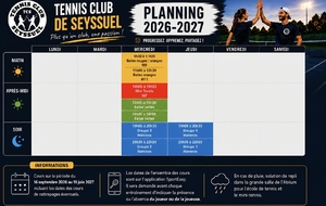 PLANNING ENTRAINEMENTS 2026-2026