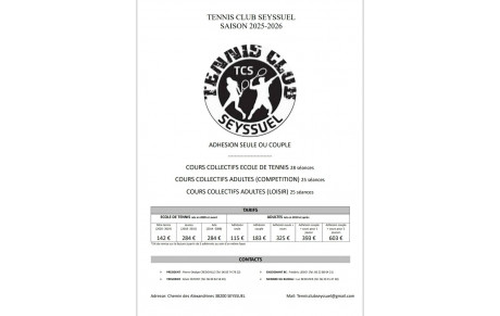 INSCRIPTIONS 2025-2026