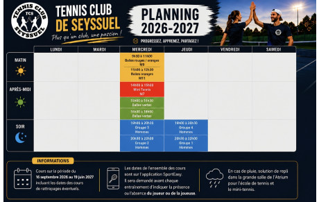 PLANNING ENTRAINEMENTS 2026-2026